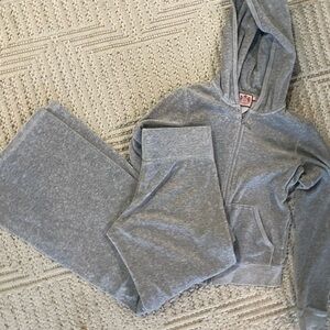 Juicy Couture Light Gray Hoodie flare pant y2k new
